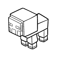 kleurplaat: Kleurschapen van Minecraft