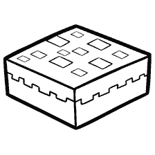 kleurplaat: Kleurende cake van Minecraft