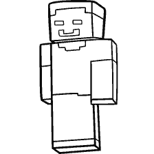 kleurplaat: Herobrin kleuren uit het spel Minecraft