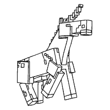 kleurplaat: Kleuren eenhoorn uit het spel Minecraft