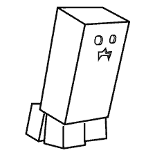 kleurplaat: Kleuring Green Cryper van Minecraft