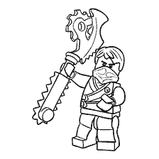 coloriage: Rakursur Lego Ninjago: Ninja Jay avec une arme