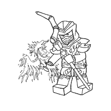 coloriage: Ninjago de LEGO sur livre de coloriage