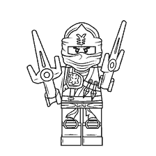 coloriage: Coloration Lego Ninjago Jay ZX avec armes