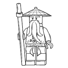 coloriage: Couleur par Sensei Wu de LEGO Ninjago