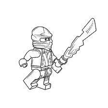 coloriage: Coloration par Ninja Cole de LEGO Ninjago