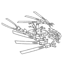 coloriage: Couleur Dragon de Lego Ninjago