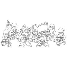 coloriage: Coloration avec les héros Lego Ninjago