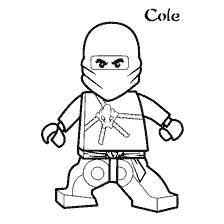 coloriage: Coloration par Ninja Cole de LEGO Ninjago
