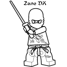 coloriage: Dessin de Lego Ninja Go Zein avec une épée