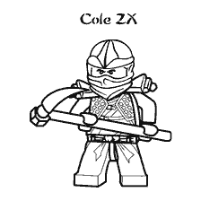 coloriage: Coloration par Ninja Cole de LEGO Ninjago