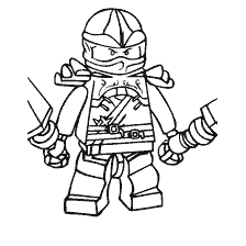 coloriage: Dessin Ninja de Lego Ninjago pour colorier