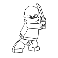 coloriage: Lego Ninjago - Ninja avec une épée