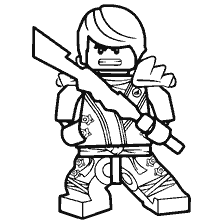 coloriage: Lego Ninjago - Ninja avec une épée