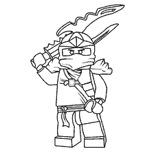 coloriage: Coloration Lego Ninjago: Ninja avec une épée