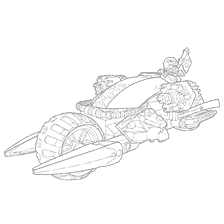 coloriage: Vélo Blaster Coloriage de LEGO Ninjago