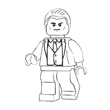 coloring page: Drawing by Bruce Wayne from the LEGO movie Batman