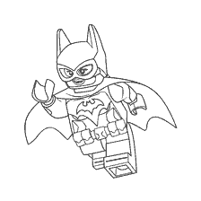 coloring page: Coloring Batgirl from the LEGO movie Batman