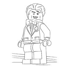 coloring page: Coloring Bruce Wayne from the Lego movie Batman