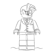 coloring page: Lego character Two-Face from Batman