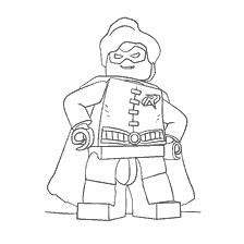 coloring page: Coloring Robin from the LEGO movie Batman