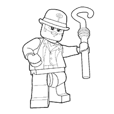 coloring page: Drawing of the Riddler from the Lego movie Batman for coloring