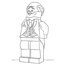 coloring page: Coloring by Alfred the Butler from LEGO Batman
