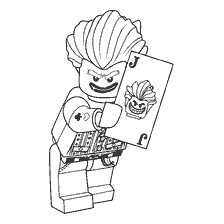 coloring page: Lego Joker with Joker Card