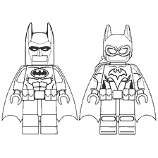 coloring page: Lego coloring Batman and Batgirl