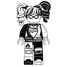 coloring page: Harley Quinn from the LEGO movie Batman