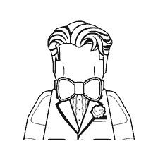 coloring page: Bruce Wayne from the LEGO Batman film