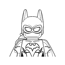 coloring page: Coloring Batgirl in the style of LEGO