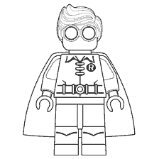 coloring page: Robin in Lego colours