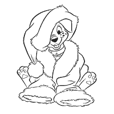 página para colorir: Dalm&aacute;cia no vestido de Ano Novo