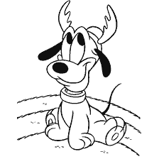 página para colorir: Colorir Plut&atilde;o com chifres para o Ano Novo