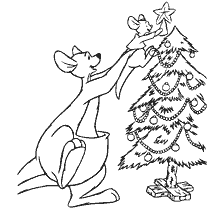 página para colorir: Kenga ajuda Ru decorar a &aacute;rvore de Natal