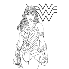 pagina da colorare: Colorare con l'immagine di Wonder Woman