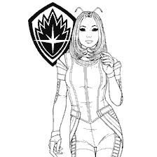 pagina da colorare: Colore Mantis carattere