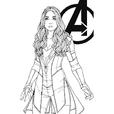 pagina da colorare: Colorare con l'immagine di Alaya Witch dai film Marvel