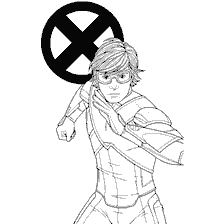 pagina da colorare: Mercurio dal mondo dei supereroi