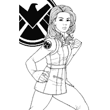 pagina da colorare: Medina May da S.H.I.E.L.D. Agente che si prepara per l'azione