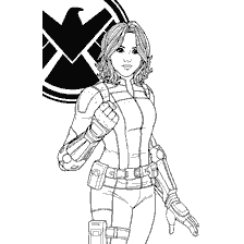 pagina da colorare: Daisy Johnson dell'agente dello SHIELD.