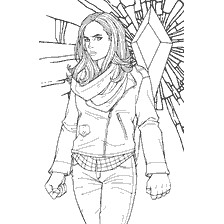 pagina da colorare: Colore del personaggio di Jessica Jones