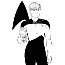 pagina da colorare: Rakurska con il tenente Tasha Yar, un personaggio di Star Trek