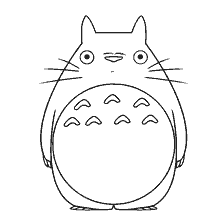 coloring page: Totoro from the anime My Neighbor Totoro