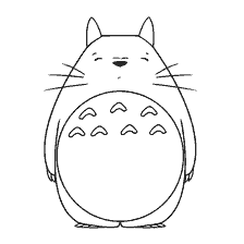 coloring page: The Totoro Forest Spirit from My Neighbor Totoro