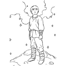 Malseite: Färbung von Anakin Skywalker aus Star Wars. Episode I: Die Versteckte Bedrohung