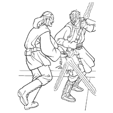 Malseite: Qui-Gon Jinn und Sith aus Star Wars: Episode I