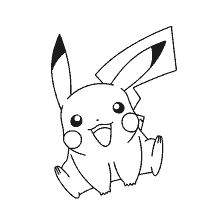 kolorowanka: Pikachu kolorystyka styl