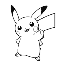 kolorowanka: Pikachu na kolorowanki dla dzieci